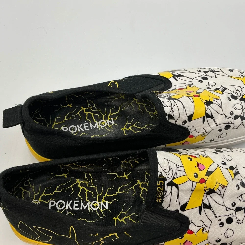 Pokemon Pikachu 25‎ Slip On Shoes Men's Size 12 Nintendo Yellow Black
